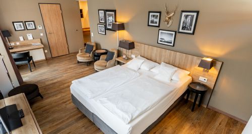 Hotel Motive, Zimmer, Suite/Appartement, Bett Komfort-Plus-Suite